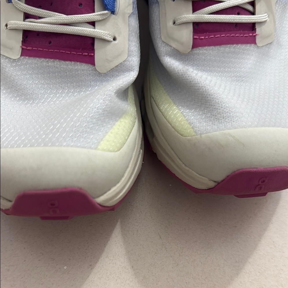 On Running Women's White, Blue & Pink Cloudswift Sneakers - Picture 3 of 8